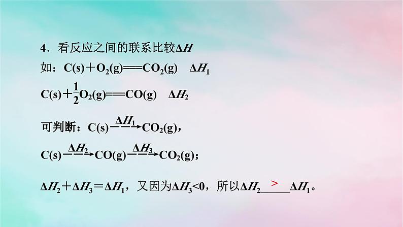 2025版新教材高中化学第1章化学反应的热效应微专题1ΔH的大小比较及热化学方程式的再书写课件新人教版选择性必修106