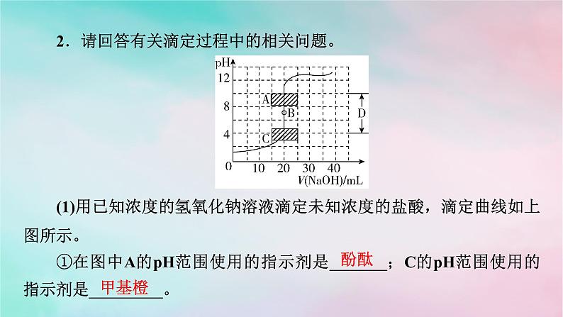 2025版新教材高中化学第3章水溶液中的离子反应与平衡微专题4酸碱中和滴定曲线氧化还原滴定法课件新人教版选择性必修1第8页