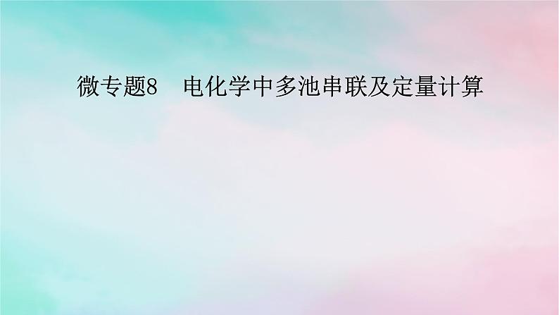 2025版新教材高中化学第4章化学反应与电能微专题8电化学中多池串联及定量计算课件新人教版选择性必修101