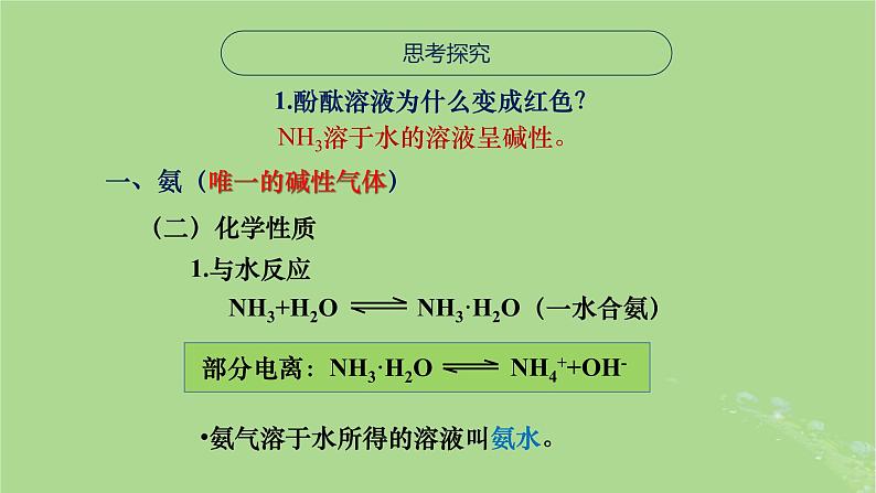 2024年同步备课高中化学7.2.1氨气的性质与用途课件苏教版必修第二册第6页