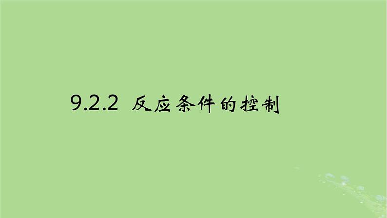 2024年同步备课高中化学9.2.2反应条件的控制课件苏教版必修第二册第1页