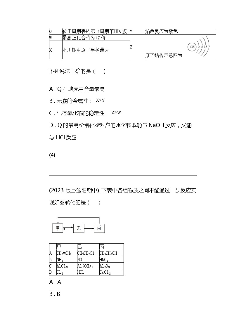 2024北京高考冲刺化学大刷题之常考常见无机物及其应用部分（一）第3页