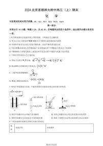 2024北京市首都师大附中高三上学期期末化学试卷及答案