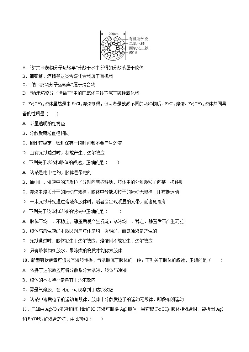 【分层练习】1.1.2 分散系及其分类高一化学同步备课（人教版2019必修第一册）（原卷版+解析版）02