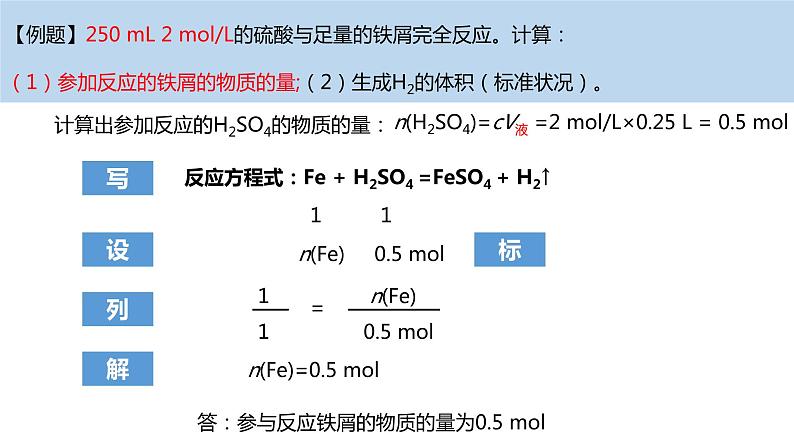 【同步课件】2.2 .4物质的量在化学方程式计算中的应用高一化学同步备课（人教版2019必修第一册）08