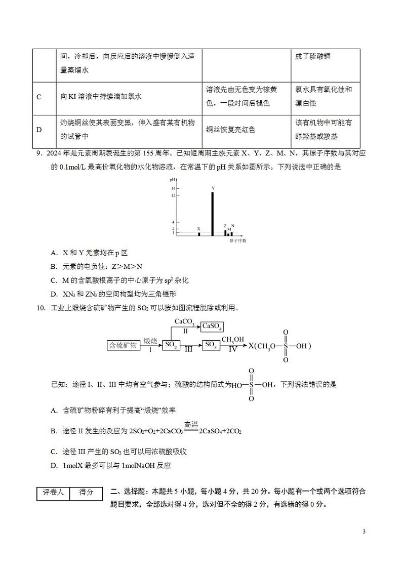 2024年高考押题预测卷—化学（山东卷01）（考试版）第3页
