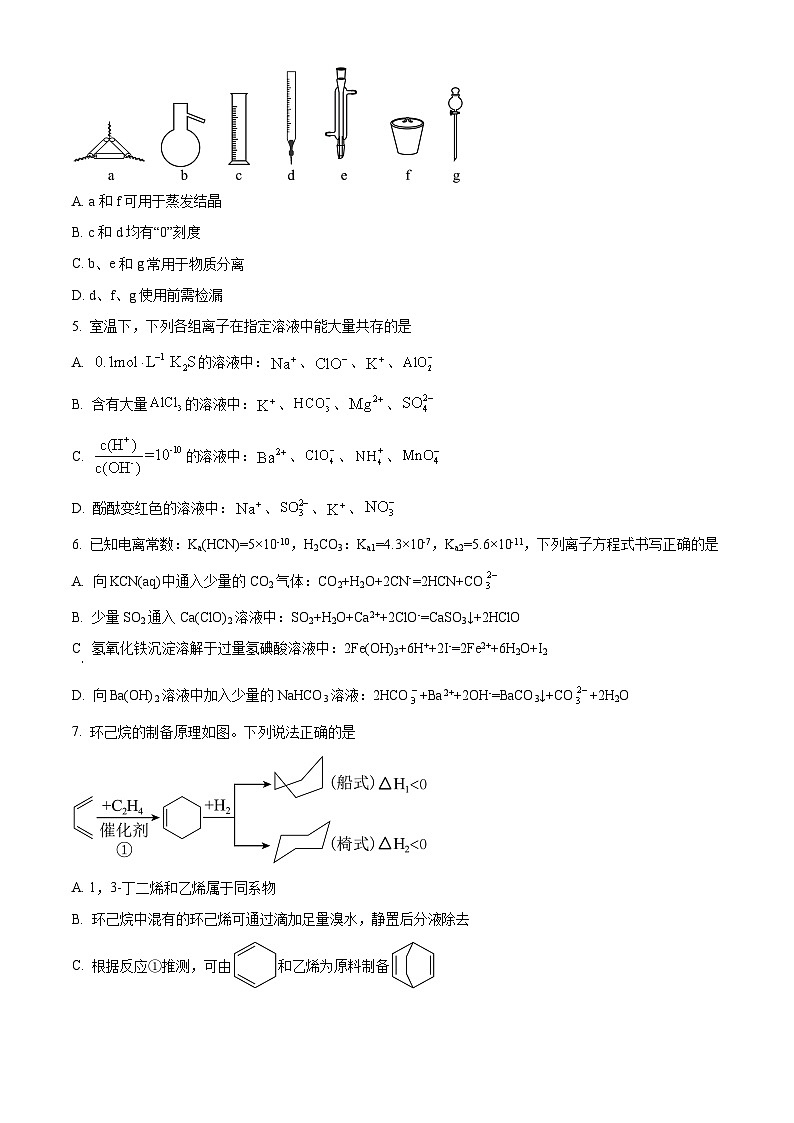 湖南省雅礼中学2024届高三下学期综合自主压轴测试 (一)化学题（原卷版）第2页