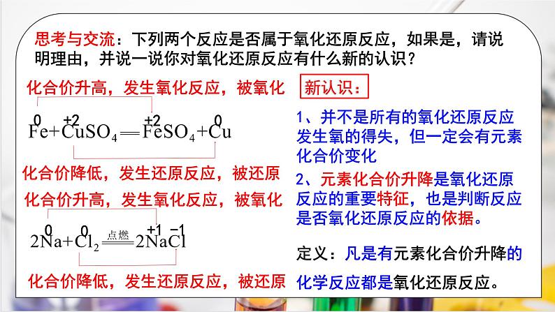 【核心素养】人教版高中化学必修一《氧化还原反应》第一课时 课件第8页