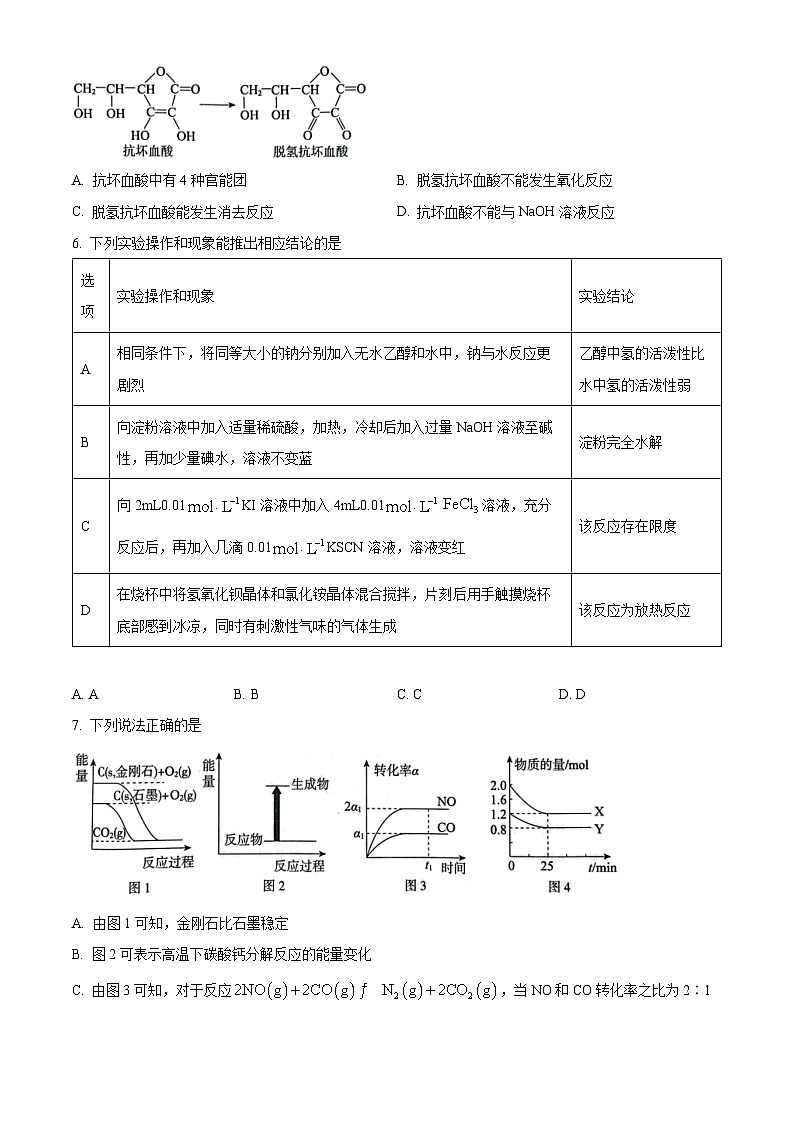 河北省邯郸市2022-2023学年高一下学期期末化学试题（Word版附答案）02