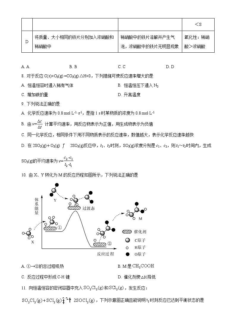 江西省宜春市丰城市第九中学2023-2024学年高一下学期期中考试化学试题（原卷版+解析版）03
