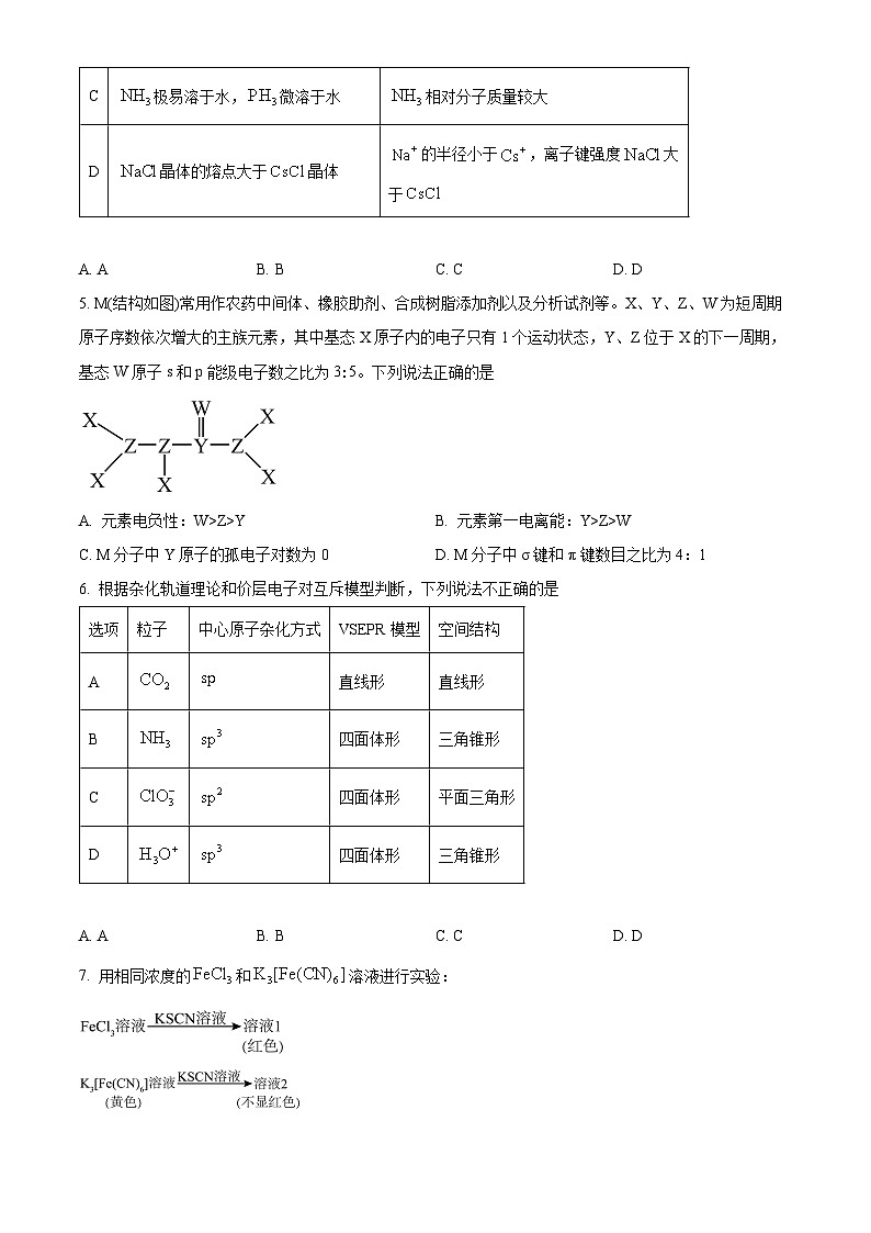 安徽省合肥市六校联盟2023-2024学年高二下学期期中联考化学试卷（Word版附解析）02