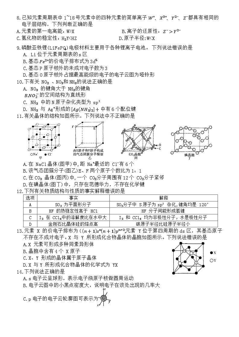 安徽省合肥市百花中学等四校联考2023-2024学年高二下学期5月期中考试 化学 Word版含答案02