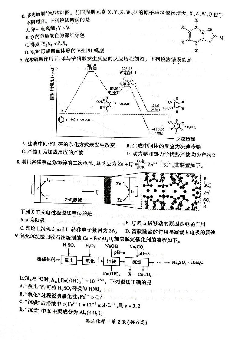 2024届福建省厦门市高三下学期联考模拟预测化学试题第2页