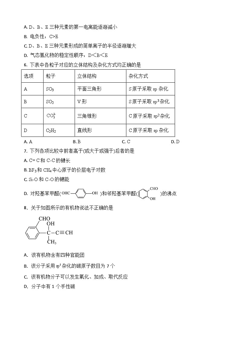 广东省潮州市松昌中学2023-2024学年高二下学期期中考试化学试题第2页