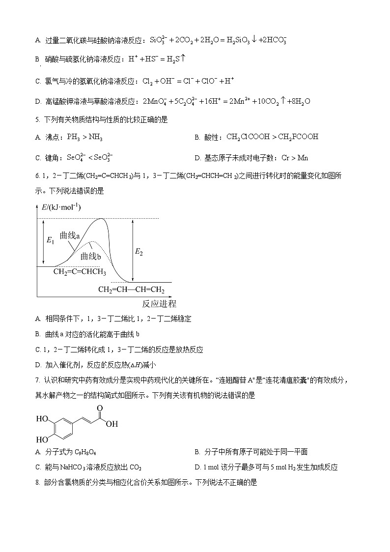 天津市河北区2023-2024学年高三年级总复习质量检测（二）化学试卷（原卷版）第2页