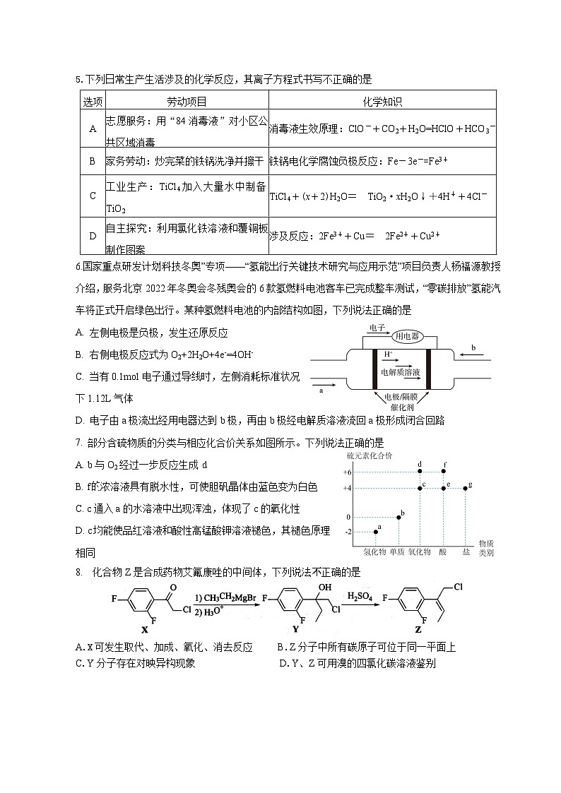 2024届广东省高三年级4月份名校联考化学试题第2页