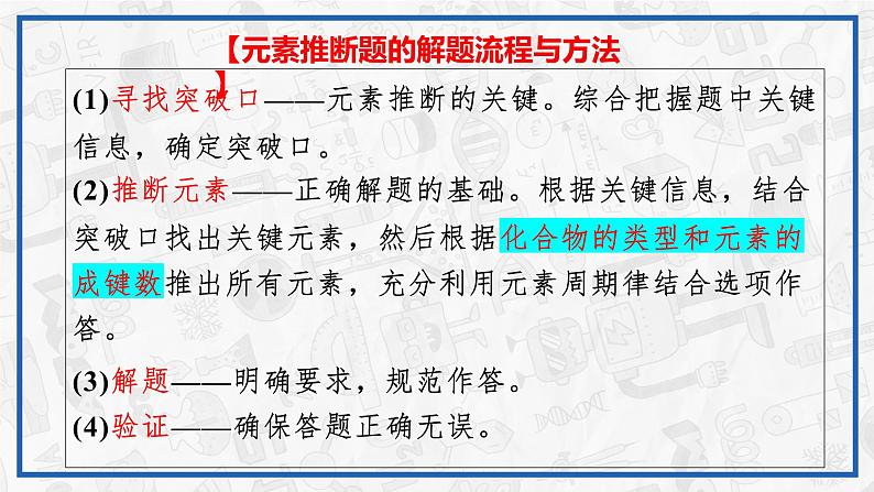 2024届高三化学二轮复习  元素综合推断之结构式题型课件04