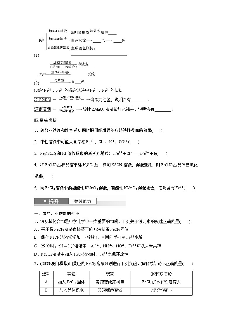 大单元二　第四章　第13讲　铁盐、亚铁盐　铁及其化合物的转化（学生版）第2页