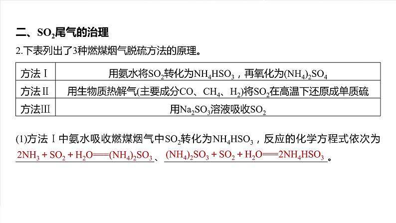 大单元二　第五章　热点强化9　空气中SO2的测定及治理第6页