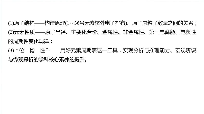 大单元三　第七章　热点强化13　元素推断与元素性质-备战2025年高考化学大一轮复习课件（人教版）03