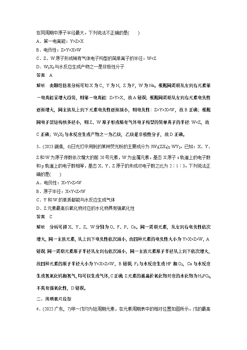 大单元三　第七章　热点强化13　元素推断与元素性质-备战2025年高考化学大一轮复习课件（人教版）02