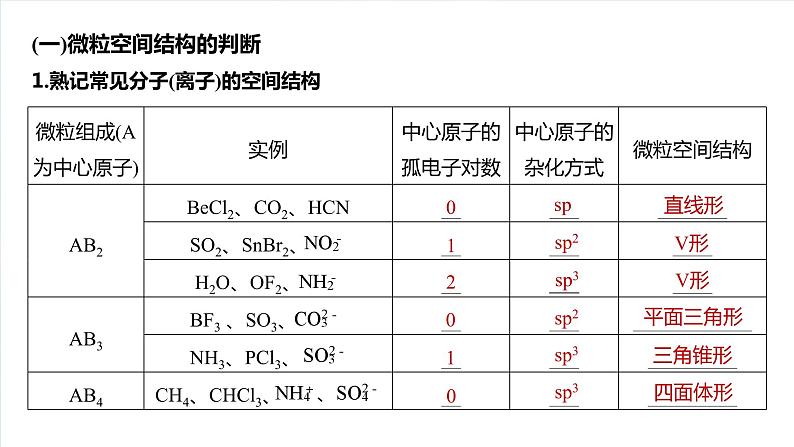 大单元三　第八章　热点强化14　微粒空间结构　大π键的判断-备战2025年高考化学大一轮复习课件（人教版）02