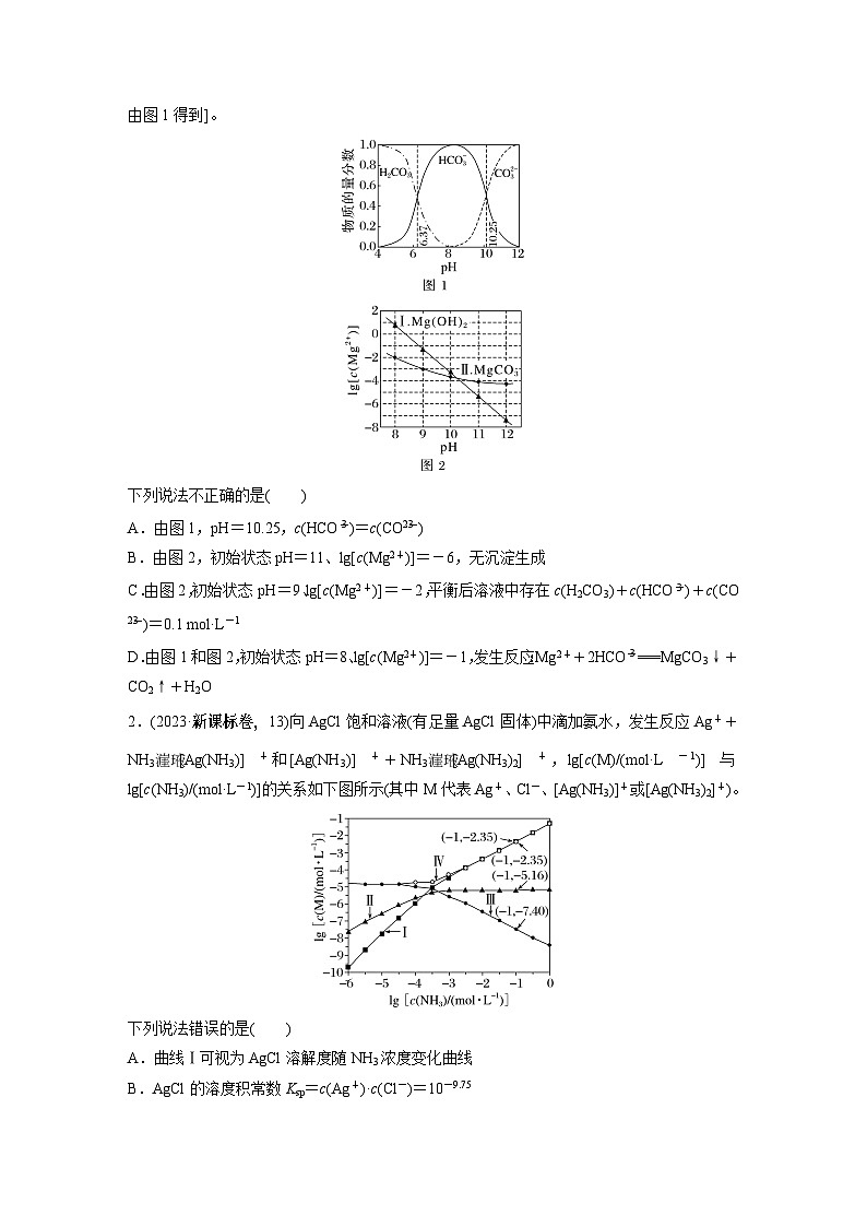 大单元四　第十二章　热点强化24　多平衡体系溶液中平衡常数(K)的计算及应用-备战2025年高考化学大一轮复习课件（人教版）02