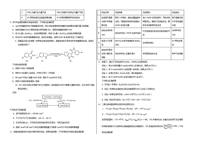 高考化学模拟（江苏卷）-2024年高考化学考前押题密卷02