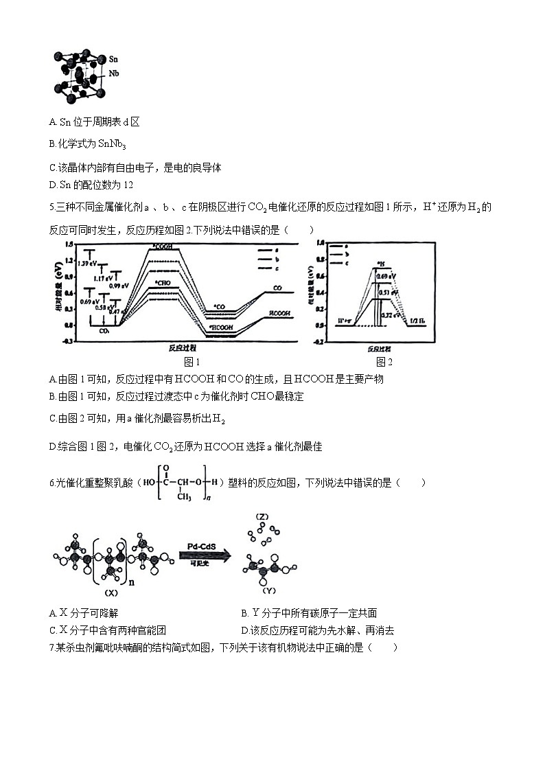 2024届辽宁省沈阳市高三下学期三模化学试题02