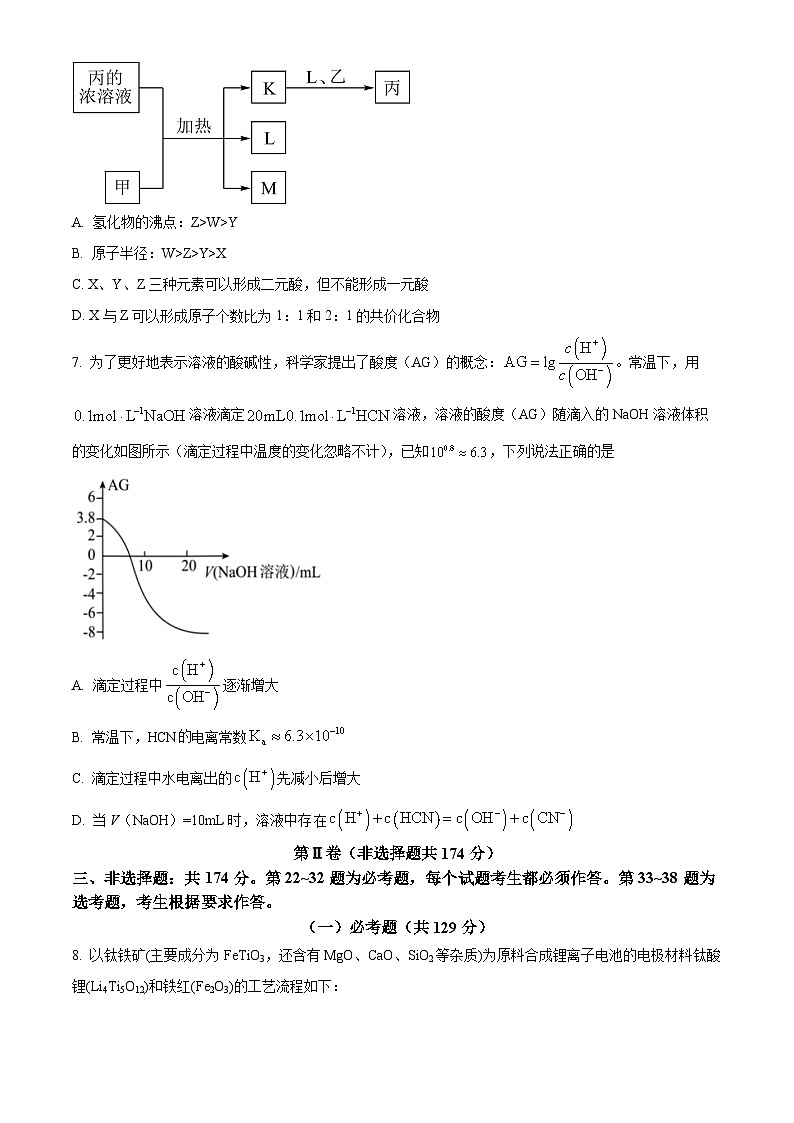 2024届陕西省西安中学高三下学期第九次模拟考试理综试题-高中化学（原卷版+解析版）03