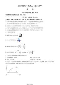 2023 北京八中高三（上）期中化学试卷及答案