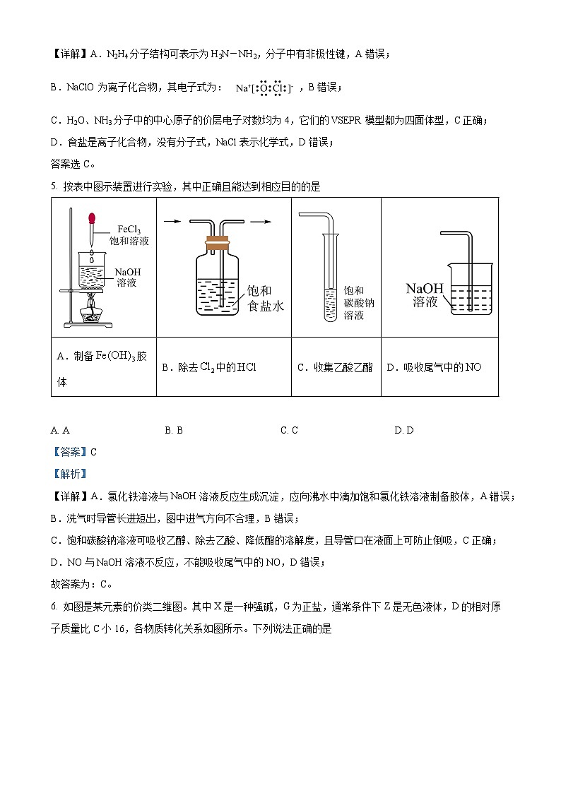 广东省梅州市丰顺县2024届高三下学期模拟试卷（五）化学试题（解析版）第3页