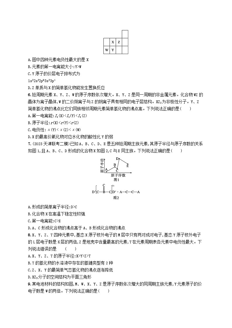 适用于新高考新教材广西专版2025届高考化学一轮总复习热点专项练6元素周期表中“位_构_性”综合推断第2页