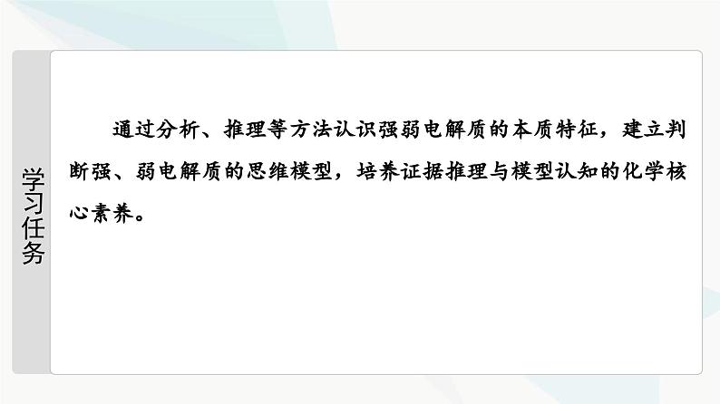 苏教版高中化学选择性必修1化学反应原理专题3第1单元基础课时15强电解质和弱电解质课件02