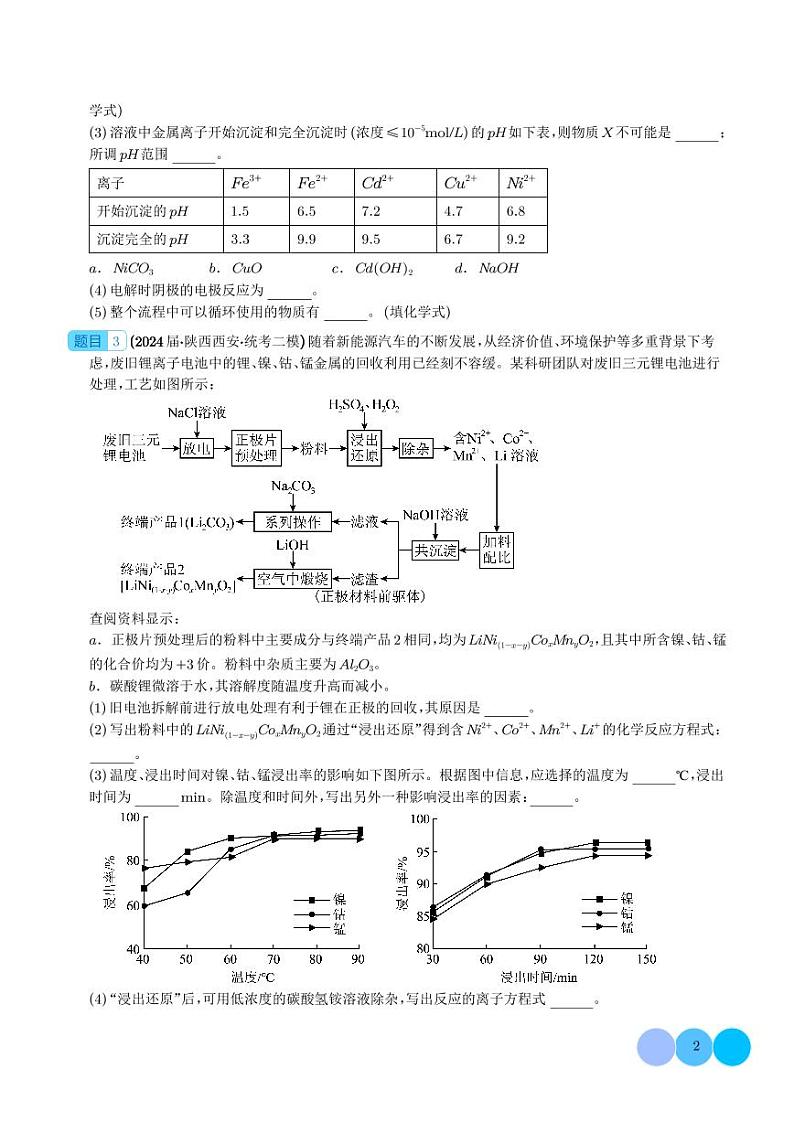 专题 工艺流程综合题（学生版）第2页