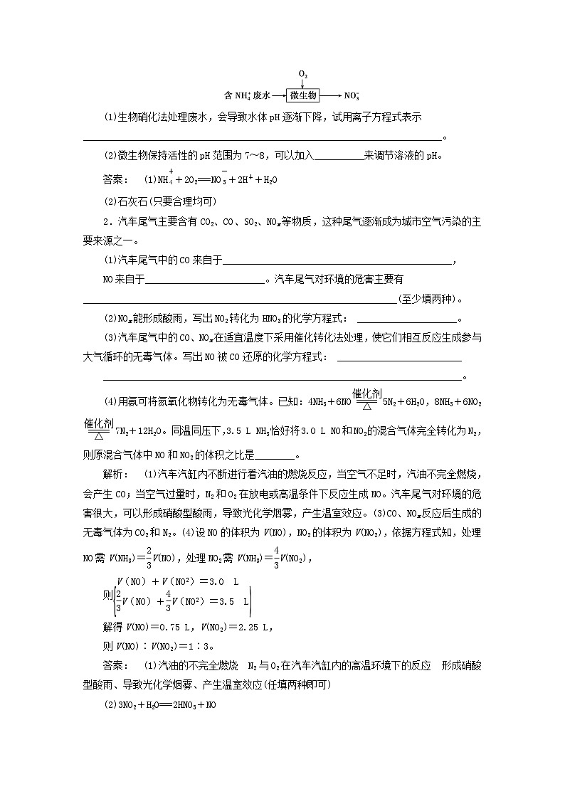 2024届高考化学一轮复习练习第四章非金属及其化合物第20讲氮及其氧化物氢化物和铵盐第3页
