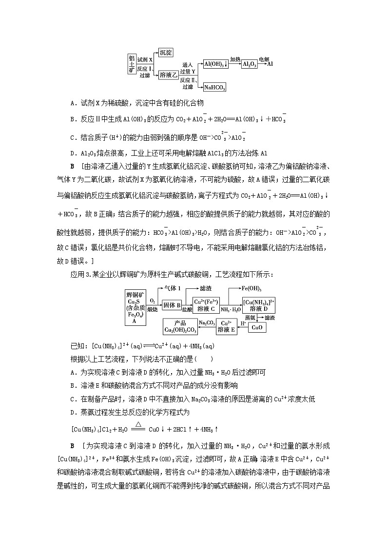 2024届高考化学一轮复习练习第三章金属及其化合物重点强化专栏五化工微流程中常见金属及其化合物的转化02