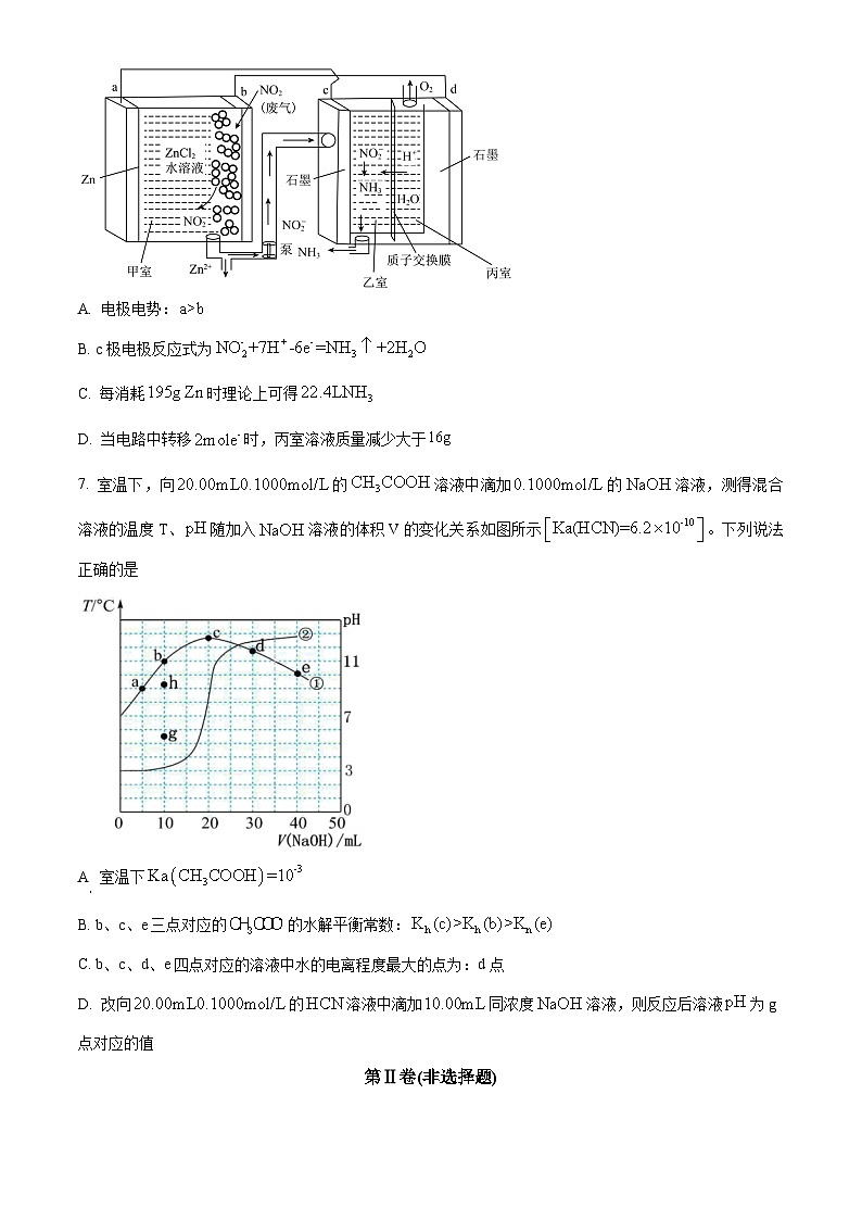2024届四川省达州市普通高中高三下学期第二次诊断性考试理综试卷-高中化学（原卷版+解析版）03