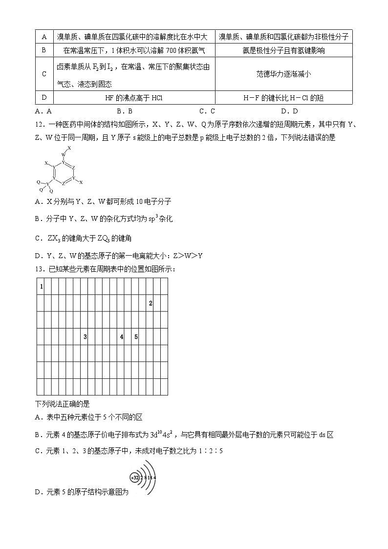 248，山东省潍坊市安丘市潍坊国开中学2023-2024学年高二下学期3月月考化学试题(无答案)03