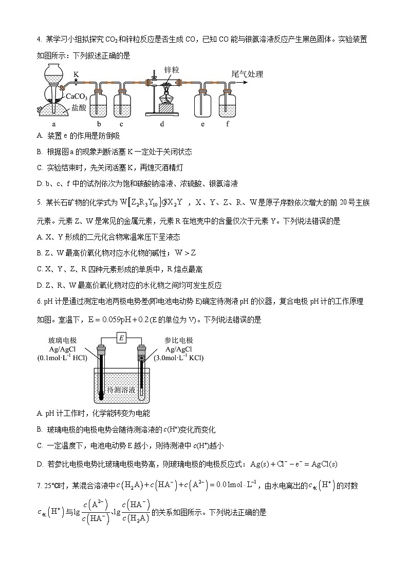 2024届内蒙古自治区包头市高三下学期三模化学试题（原卷版）第2页