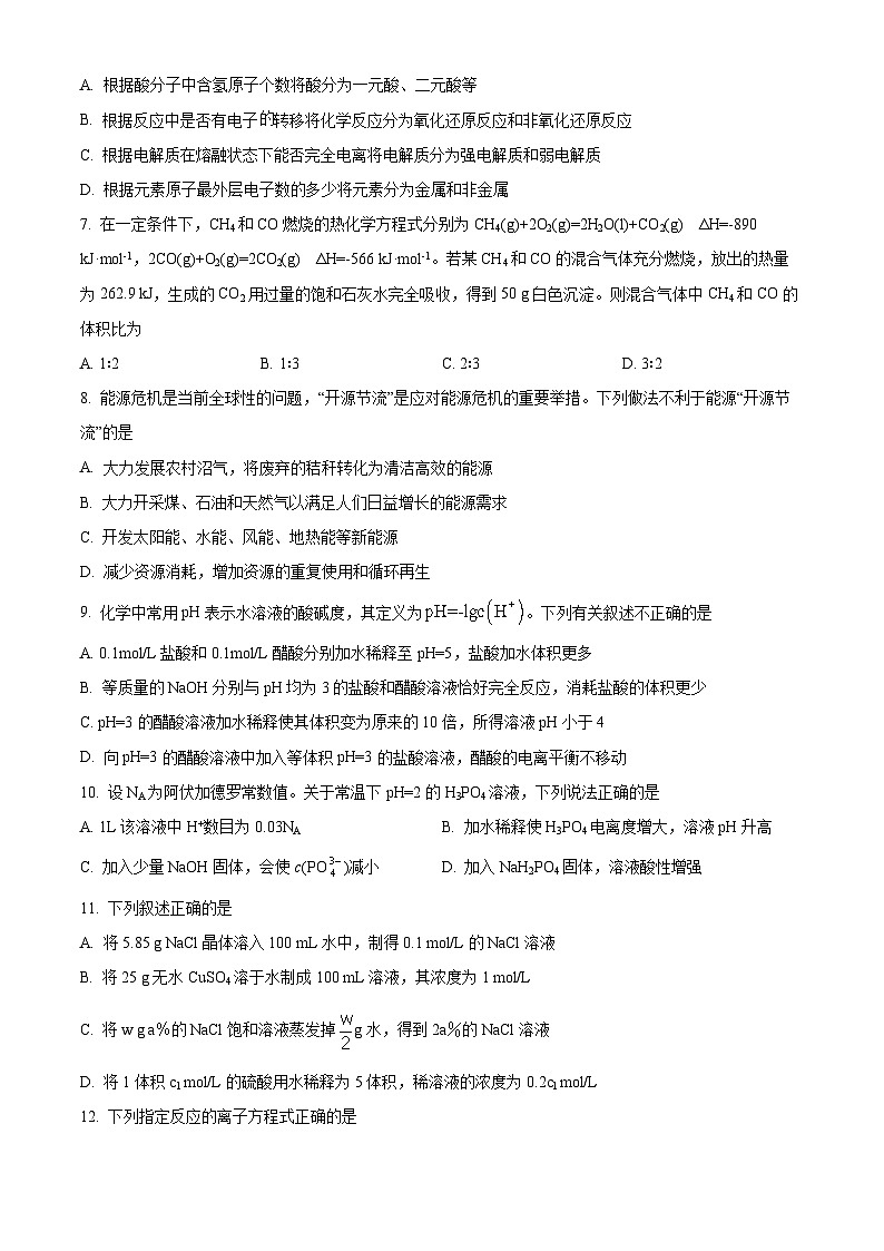 重庆市乌江新高考协作体2024届高三下学期二模化学试题（Word版附解析）02