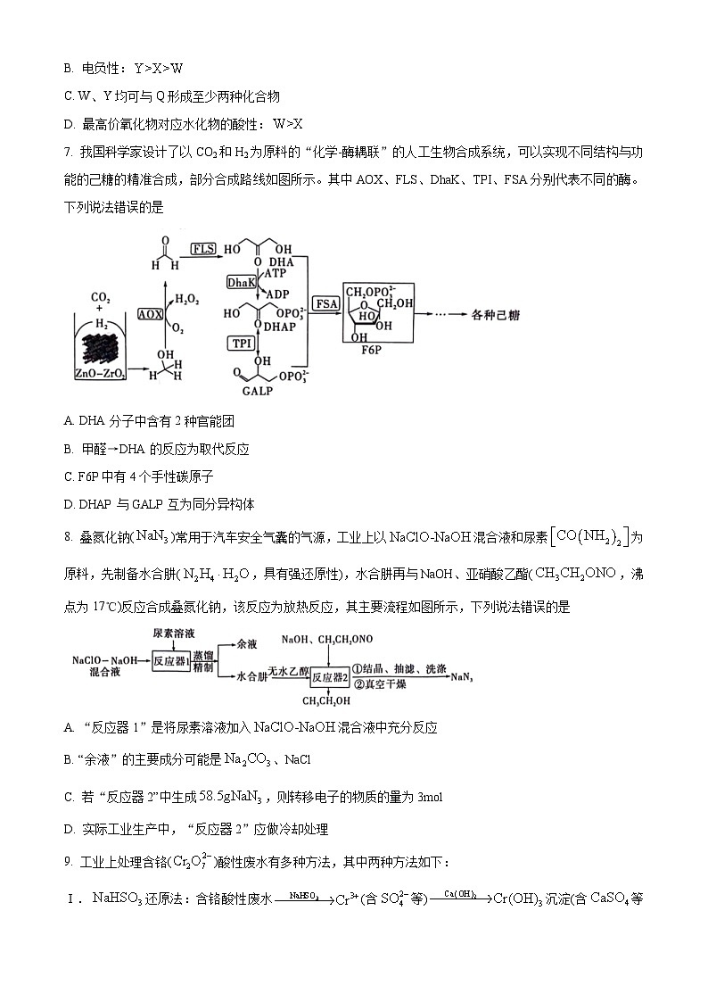 湖南省2024届普通高中高三下学期学业水平选择性考试临考预测押题密卷化学试题（A卷）（原卷版）第3页