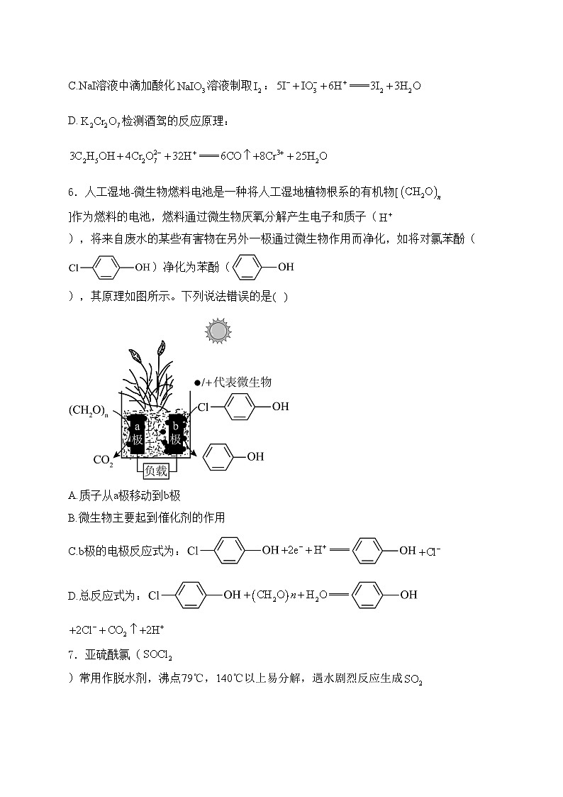 四川省泸州市2024届高三二诊理科综合化学试卷(含答案)02