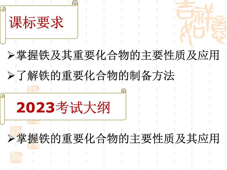 2024届高三化学一轮复习  亚铁离子和铁离子的转化  课件02