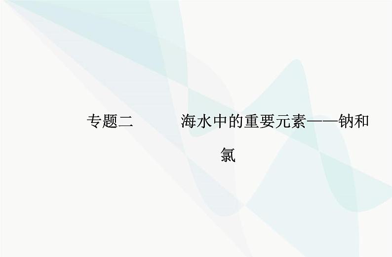 高中化学学业水平合格性考试复习专题二第二节氯及其化合物课件第1页