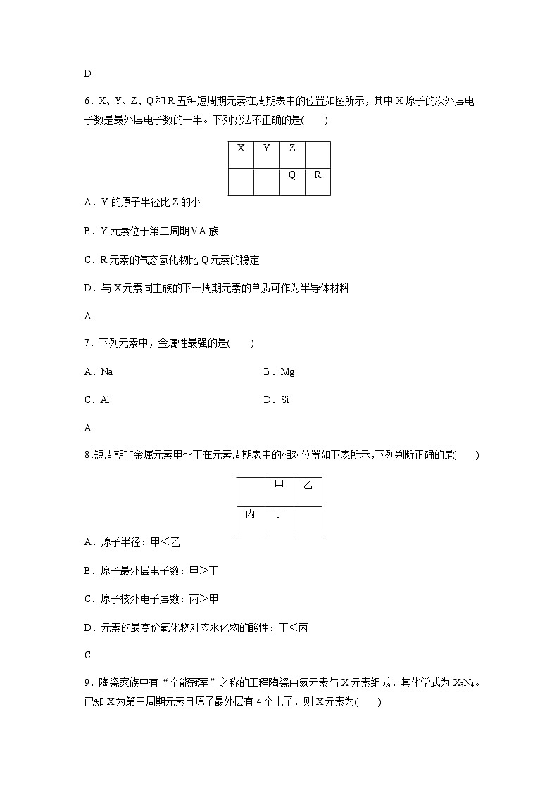 高中化学学业水平合格性考试合格演练测评(十)含答案第2页