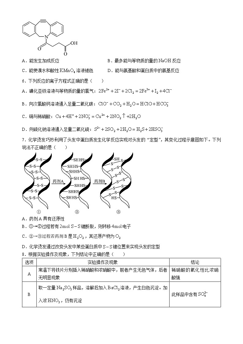 北京市第二中学2023-2024学年高三下学期三模化学试题(无答案)第2页