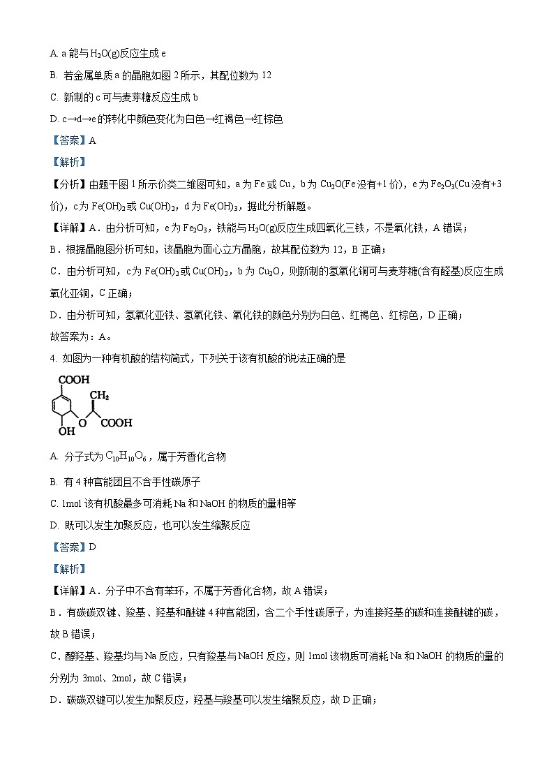 安徽省合肥一中2024届高三下学期最后一卷（三模）化学试题（原卷版+解析版）03