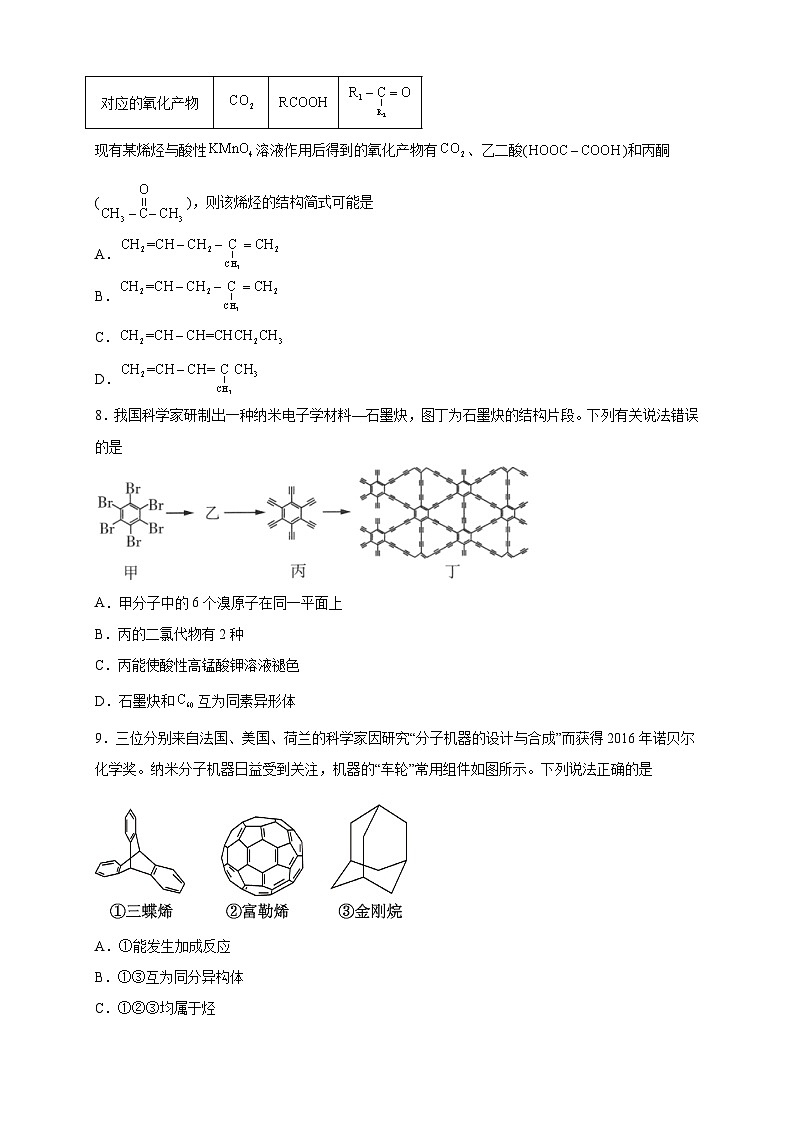 2023-2024学年鲁科版新教材选择性必修三 第1章 有机化合物的结构与性质 烃 本章测试第3页