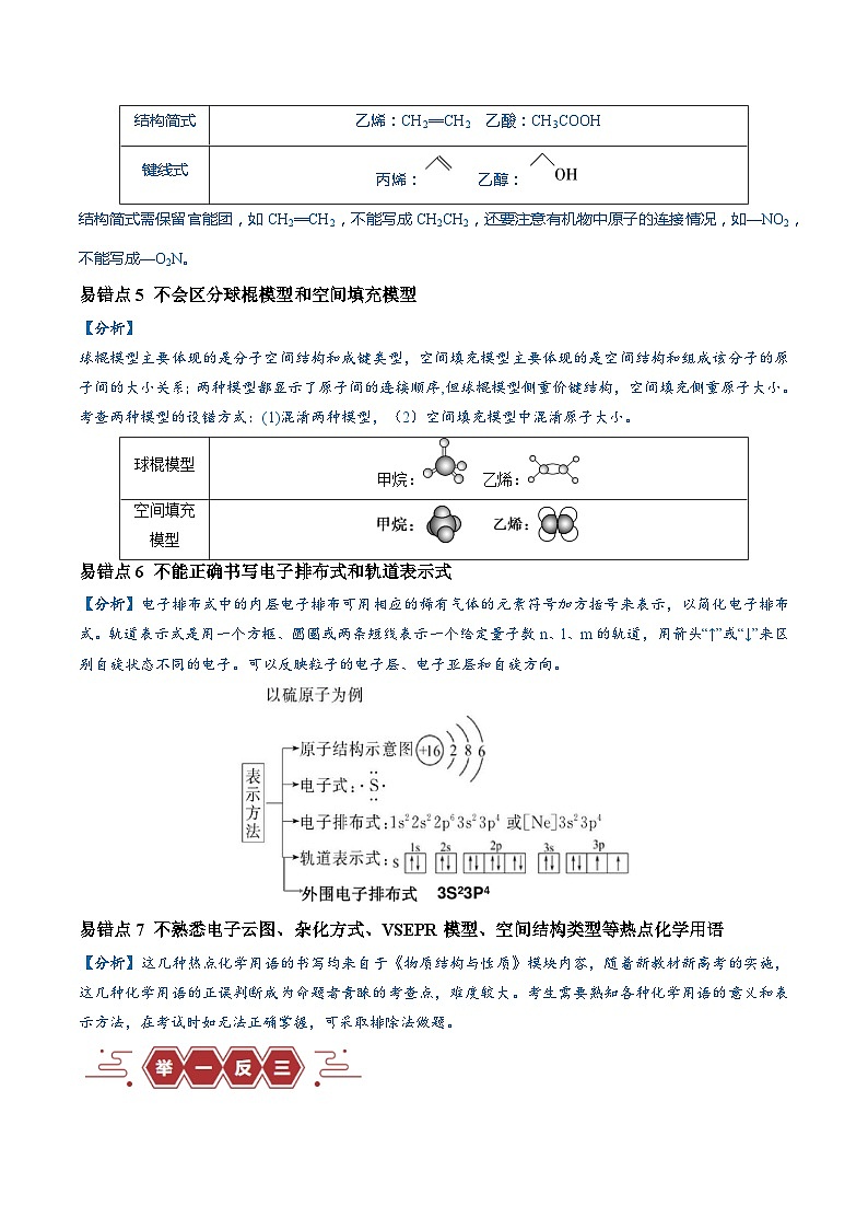 易错02 化学用语（7大易错点）-2024年高考化学三轮复习易错题（全国通用）03